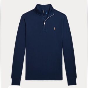 NWT- Ralph Lauren half zip pull over - Navy Size M